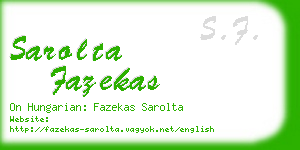 sarolta fazekas business card